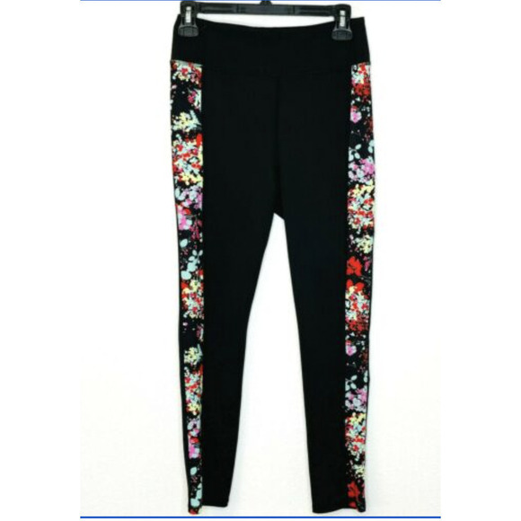 Anthropologie Daily Practice NWT Sofia Leggings Black & Colorful Floral … - Picture 1 of 10
